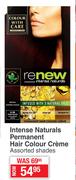 Renew Intense Naturals Permanent Hair Colour Creme (Assorted Shades)