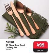 Napoli 16-Piece Rose Gold Cutlery Set 461383-Per Set