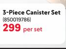 Continental 3-Piece Canister Set-Per Set