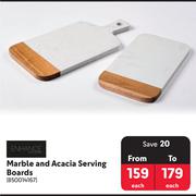 Marble And Acacia Serving Boards 850014167-Each