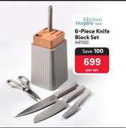 Kitchen Inspire 6-Piece Knife Block Set 461122-Per set