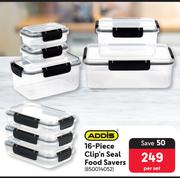 Addis 16-Piece Clip'n Seal Food Servers 850014052-Per Set