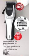 Wahl Cordless Lithium-Ion Multi Cut Clipper Kit 22 Piece