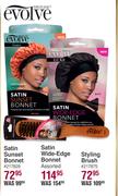 Evolve Satin Wide Edge Bonnet Assorted