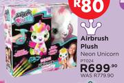 Airbrush Plush Neon Unicorn PT024
