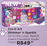 Cra-Z-Art Shimmer 'n Sparkle All-in-One Loom, Bead & Charm Friendship Studio PT88432