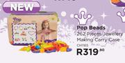Pop Beads 262 Pieces Jewelery Making Carry Case CH1165