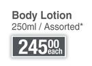 Urban Veda Natural Skincare Body Lotion Assorted-250ml Each