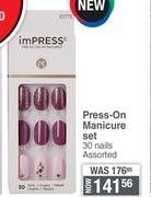 Impress Press On Manicure Set 30 Nails Assorted
