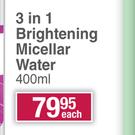 Pond's Flawless Radiance 3 In 1 Brightening Micellar Water-400ml Each