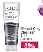 Pond's Pure Detox Mineral Clay Cleanser Assorted-81ml Each