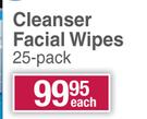 Neutrogena Hydro Boost Cleanser Facial Wipes 25 Pack-Each