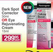 Neutrogena Cellular Boost Dark Spot Corrector 30ml Or Eye Rejuvenating Cream 15ml-Each