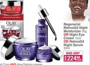 Olay Regenerist Retinol 24 Light Moisturizer 50g Or Night Eye Cream 15ml-Each