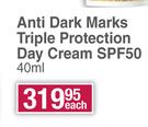 Nivea Perfect & Radiant Luminous Anti Dark Marks Triple Protection Day Cream SPF50-40ml Each