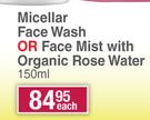 Nivea Rose Care Micellar Face Wash Or Face Mist With Organic Rose Water-150ml Each
