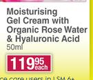 Nivea Rose Care Moisturising Gel Cream With Organic Rose Water & Hyaluronic Acid-50ml Each