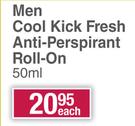Nivea Men Cool Kick Fresh Anti Perspirant Roll On-50ml Each