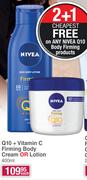 Nivea Q10 + Vitamin C Firming Body Cream Or Lotion-400ml Each