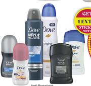 Dove Anti Perspirant Deodorant Body Spray For Men Or Women Assorted-150ml Each