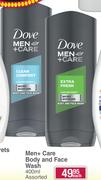 Dove Men+ Care Body & Face Wash Assorted-400ml Each