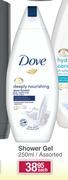 Dove Shower Gel Assorted-250ml Each