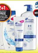 Head & Shoulders 2In1 Shampoo (Assorted)-1 Litre Each