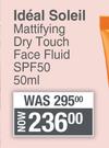 Vichy Laboratoires Ideal Soleil Mattfying Dry Touch Face Fluid SPF50-50ml
