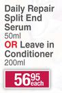 Kair Daily Repair Split End Serum 50ml Or Leave In Conditioner 200ml-Each