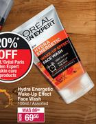 L'Oreal Men Hydra Energetic Wake-Up Effect Face Wash (Assorted)-100ml