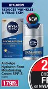 Nivea MenAnti-Age Hyaluron Face Moisturising Cream SPF15-50ml Each
