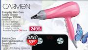 Carmen Everyday Hair Care Turblo Twister Haiedryer 2200W-Each