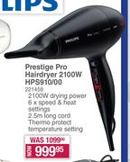 Philips Prestige Pro Hairdryer 2100W HPS910/00