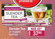 Tony Ferguson Slender Tea-20's Tagged Teabags