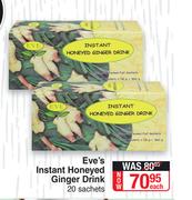 Eve's Instant Honeyed Ginger Drink 20 Sachets-Each
