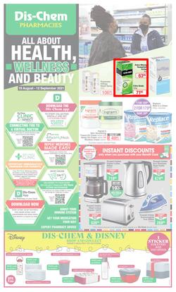Dis-Chem : All About Health, Wellness And Beauty (19 August - 12 September 2021), page 1