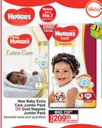 Huggies New Baby Extra Care Jumbo Pack Or Gold Nappies Jumbo Pack-Per Pack