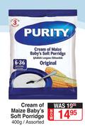 Purity Cream Of Maize Baby's Soft Porridge (Assorted)-400g