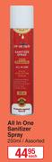 EF-Active All In One Sanitizer Spray Assorted-250ml Each