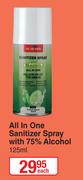 EF-Active All In One Sanitizer Spray With 75% Alcohol-125ml Each