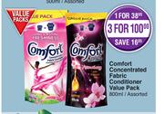 Comfort Concentrated Fabric Conditioner Value pack Assorted-For 3 x 800ml
