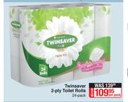 Twinsaver 2 Ply Toilet Rolls 24 Pack-Per Pack