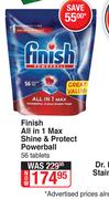 Finish All In 1 Max shine & Protect Powerball 56 Tablets