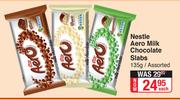 Nestle Aero Milk Chocolate Slabs Assorted-135g Each