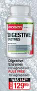 Biogen Digestive Enzymes 60 Vegicapsules Plus Free 10 Vegicapsules