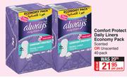 Comfort Protect Daily Liners Economy Pack Scented Or Unscented 40 Pack-Per Pack