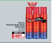 Revlon Perfume Body Spray Value Pack Assorted-3 x 90ml Per Pack