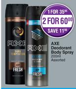 Axe Deodorant Body Spray Assorted-200ml