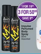 Impulse Perfumed Body Spray Assorted-90ml
