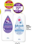 Johnson's Baby Powder (Assorted)-For 2 x 400g
